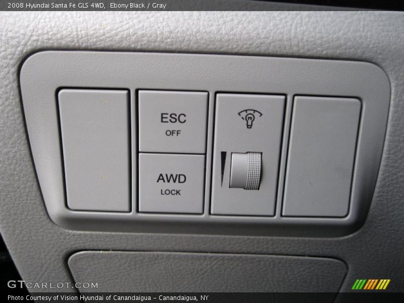 Ebony Black / Gray 2008 Hyundai Santa Fe GLS 4WD