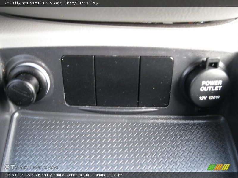 Ebony Black / Gray 2008 Hyundai Santa Fe GLS 4WD