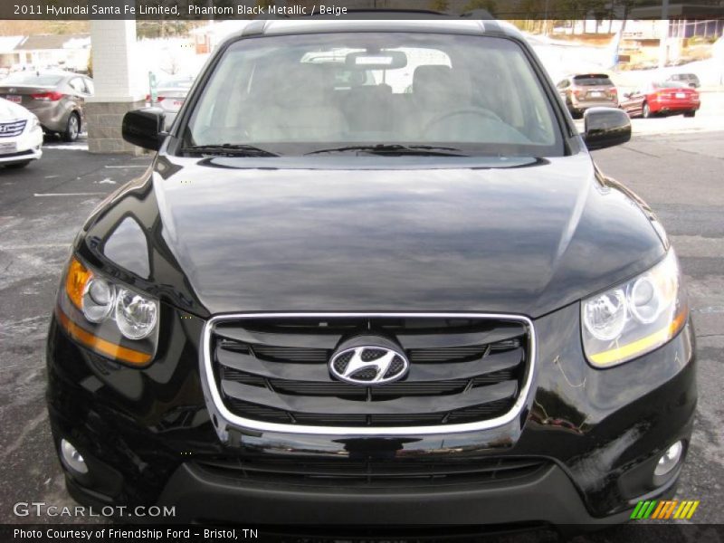Phantom Black Metallic / Beige 2011 Hyundai Santa Fe Limited