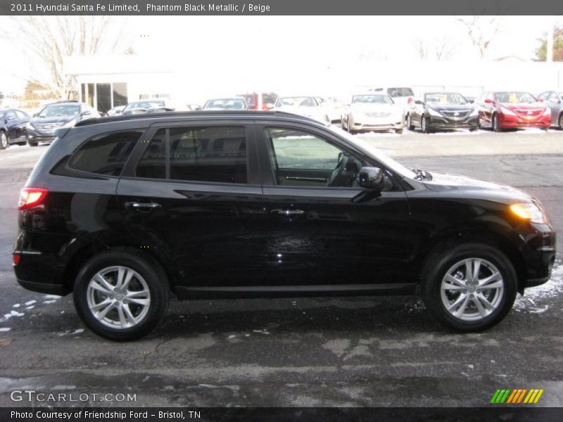 Phantom Black Metallic / Beige 2011 Hyundai Santa Fe Limited