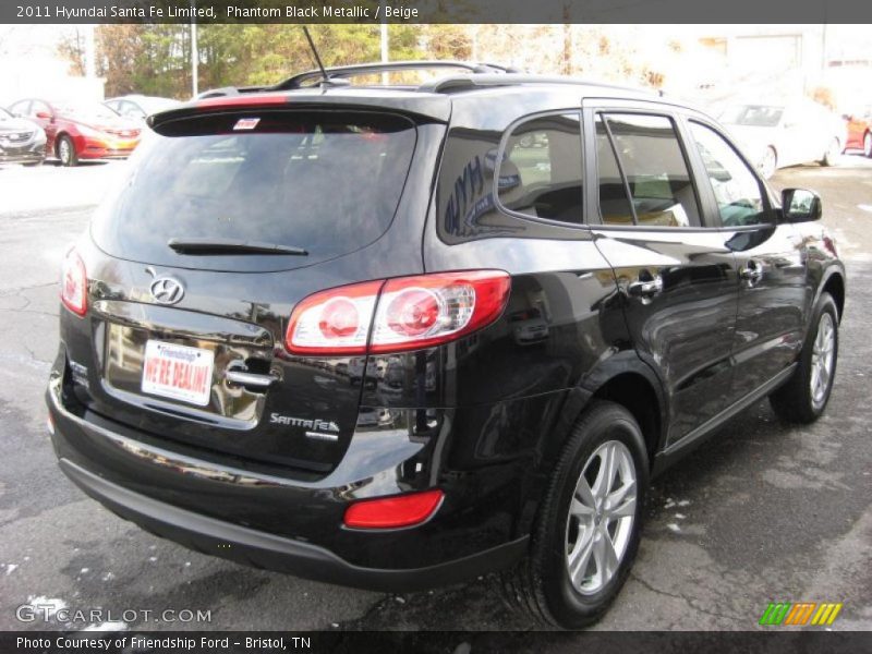 Phantom Black Metallic / Beige 2011 Hyundai Santa Fe Limited