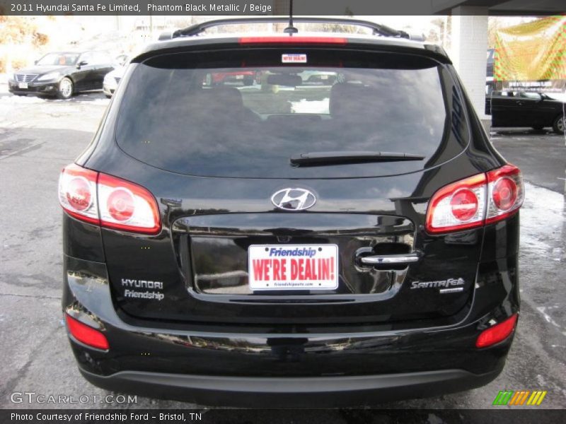 Phantom Black Metallic / Beige 2011 Hyundai Santa Fe Limited