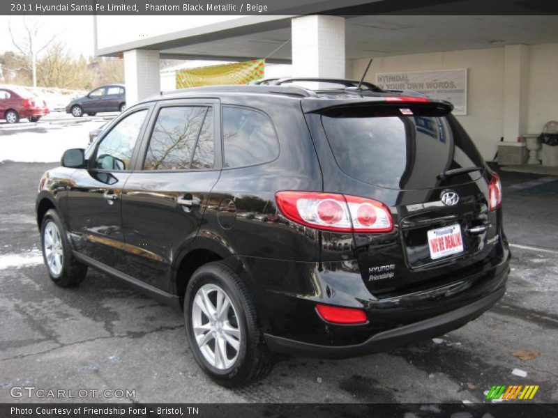 Phantom Black Metallic / Beige 2011 Hyundai Santa Fe Limited