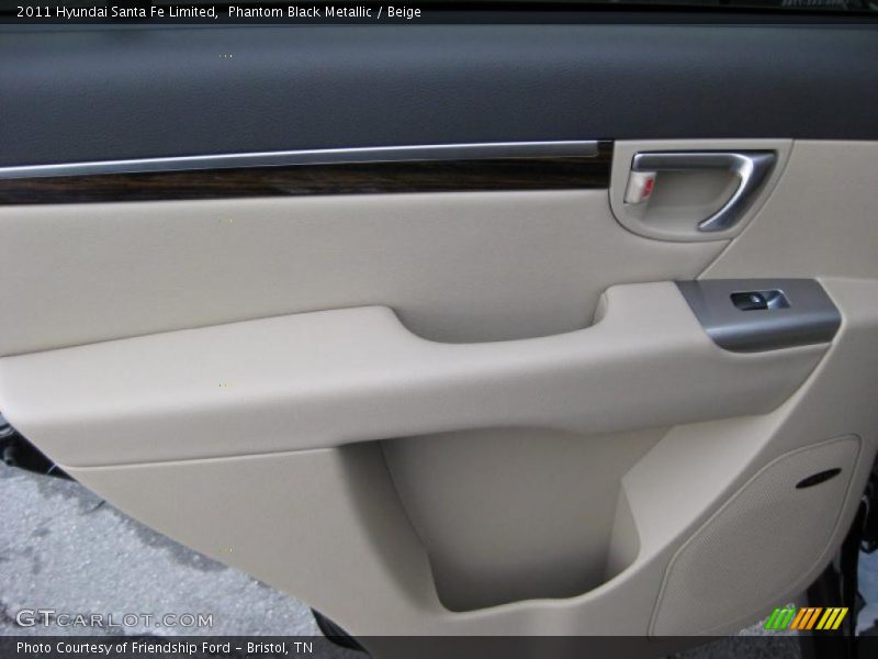 Phantom Black Metallic / Beige 2011 Hyundai Santa Fe Limited