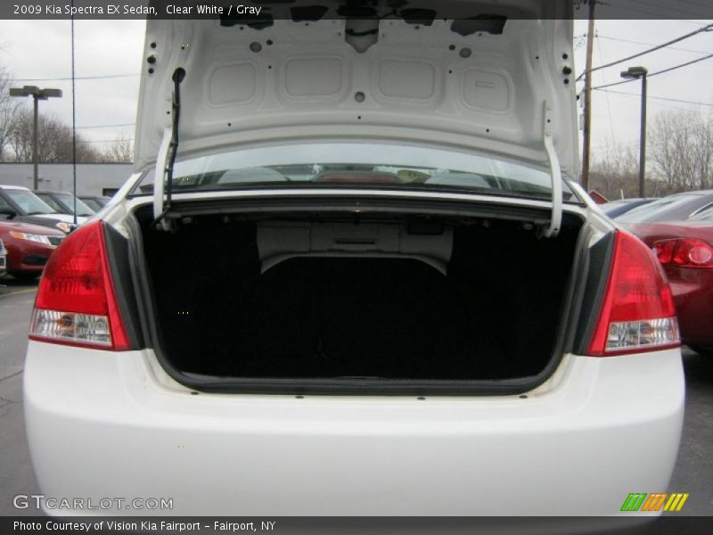 Clear White / Gray 2009 Kia Spectra EX Sedan