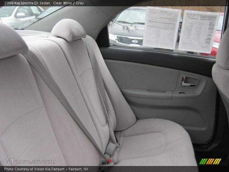 Clear White / Gray 2009 Kia Spectra EX Sedan
