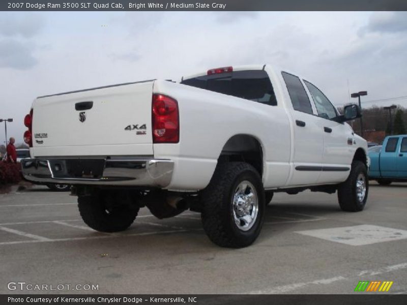 Bright White / Medium Slate Gray 2007 Dodge Ram 3500 SLT Quad Cab
