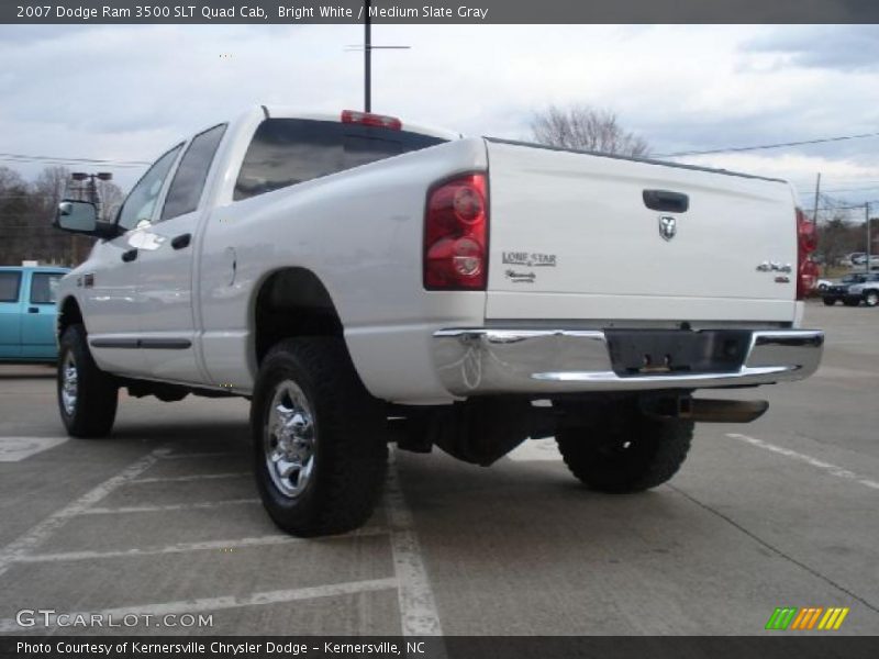 Bright White / Medium Slate Gray 2007 Dodge Ram 3500 SLT Quad Cab