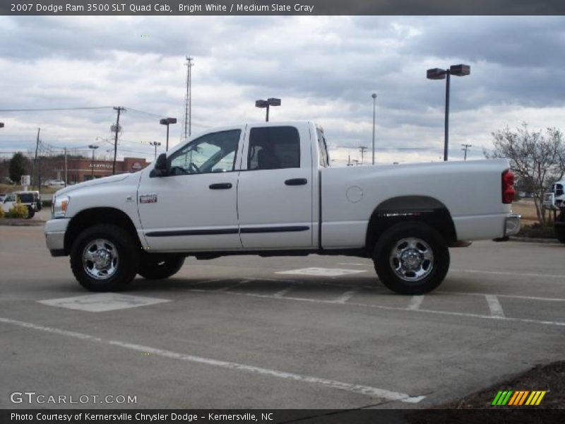 Bright White / Medium Slate Gray 2007 Dodge Ram 3500 SLT Quad Cab