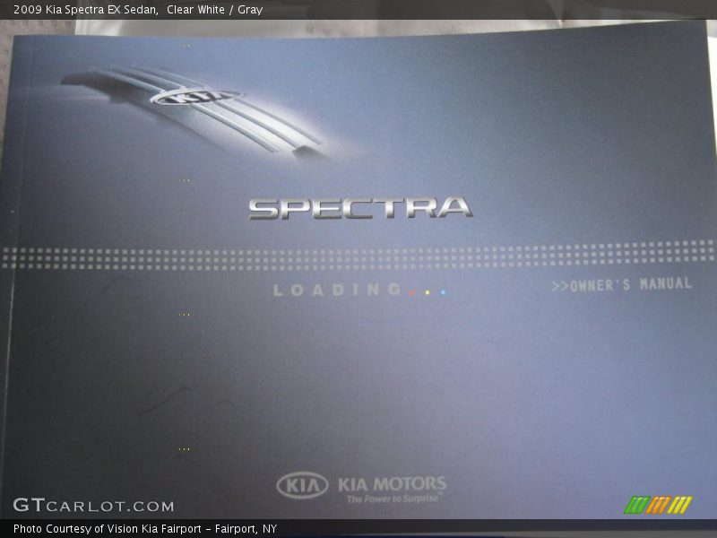 Clear White / Gray 2009 Kia Spectra EX Sedan