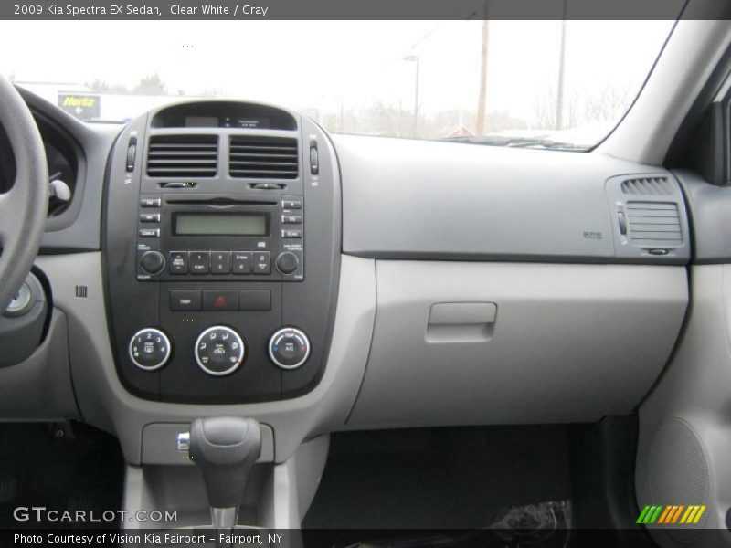 Clear White / Gray 2009 Kia Spectra EX Sedan