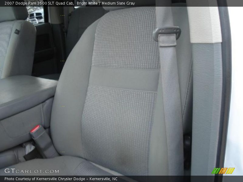 Bright White / Medium Slate Gray 2007 Dodge Ram 3500 SLT Quad Cab
