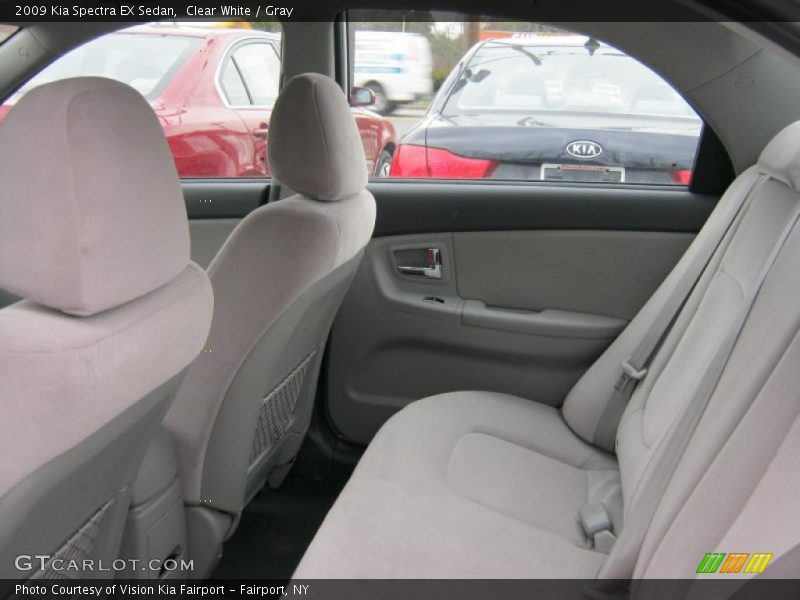 Clear White / Gray 2009 Kia Spectra EX Sedan