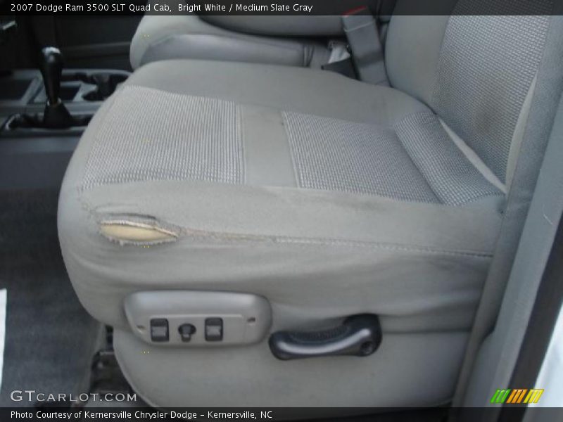 Bright White / Medium Slate Gray 2007 Dodge Ram 3500 SLT Quad Cab