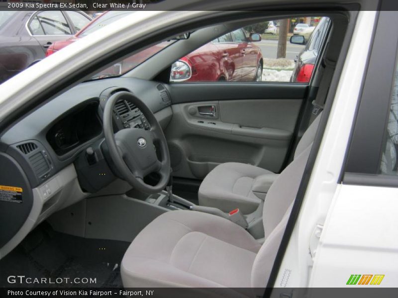 Clear White / Gray 2009 Kia Spectra EX Sedan