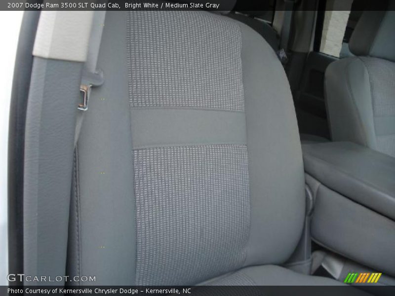 Bright White / Medium Slate Gray 2007 Dodge Ram 3500 SLT Quad Cab