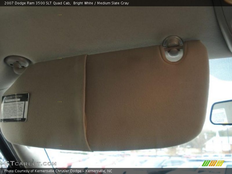 Bright White / Medium Slate Gray 2007 Dodge Ram 3500 SLT Quad Cab