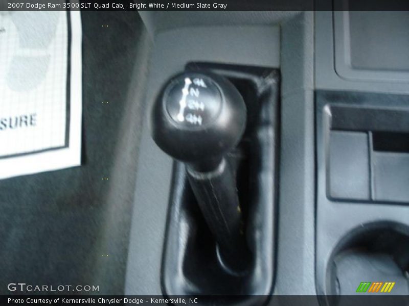 Bright White / Medium Slate Gray 2007 Dodge Ram 3500 SLT Quad Cab