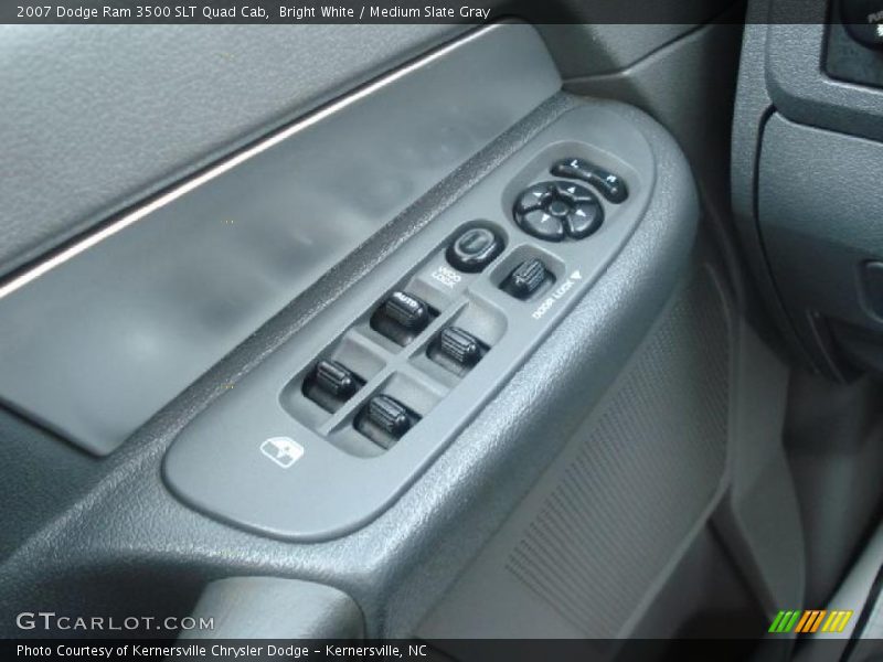 Bright White / Medium Slate Gray 2007 Dodge Ram 3500 SLT Quad Cab