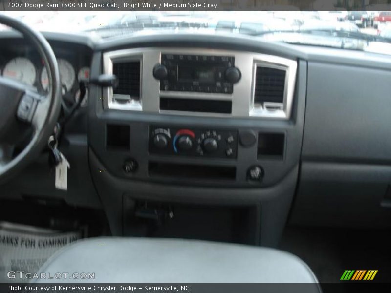 Bright White / Medium Slate Gray 2007 Dodge Ram 3500 SLT Quad Cab