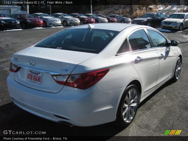 Pearl White / Black 2011 Hyundai Sonata SE 2.0T