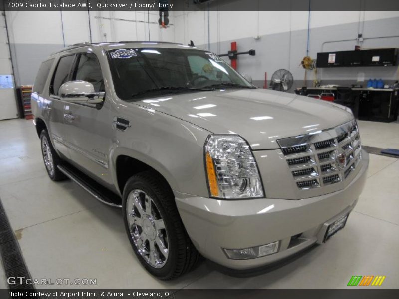 Quicksilver / Ebony/Ebony 2009 Cadillac Escalade AWD