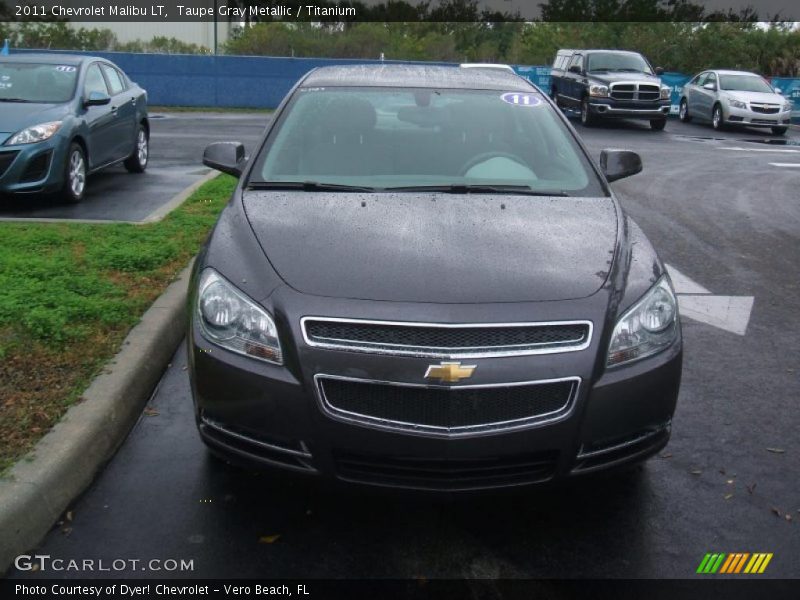 Taupe Gray Metallic / Titanium 2011 Chevrolet Malibu LT