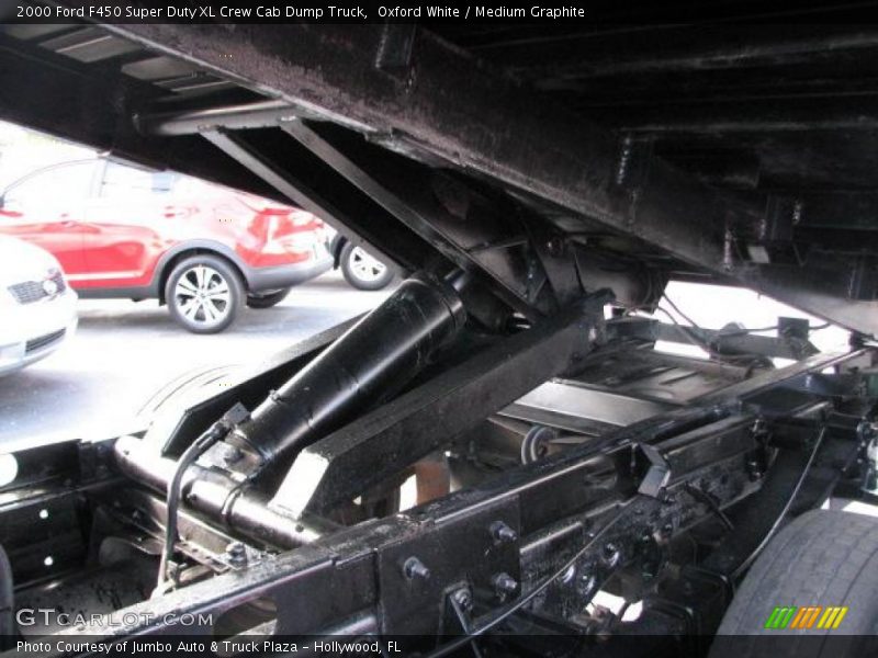 Oxford White / Medium Graphite 2000 Ford F450 Super Duty XL Crew Cab Dump Truck