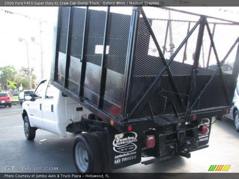 Oxford White / Medium Graphite 2000 Ford F450 Super Duty XL Crew Cab Dump Truck