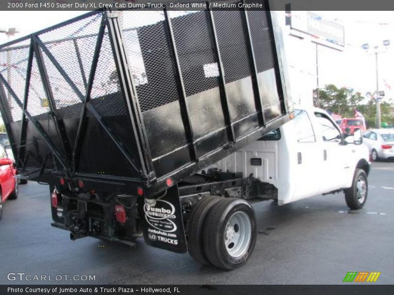 Oxford White / Medium Graphite 2000 Ford F450 Super Duty XL Crew Cab Dump Truck