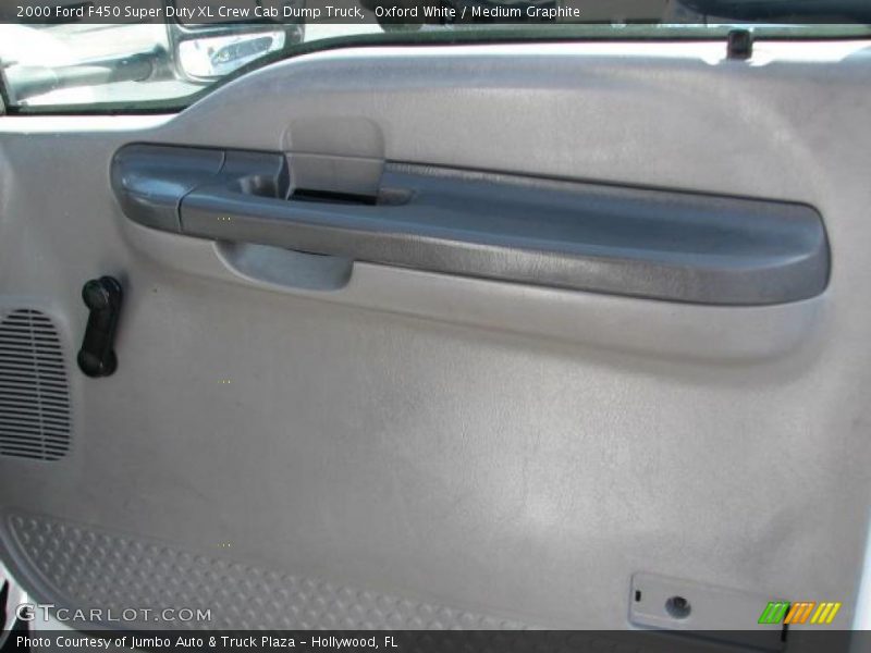 Oxford White / Medium Graphite 2000 Ford F450 Super Duty XL Crew Cab Dump Truck