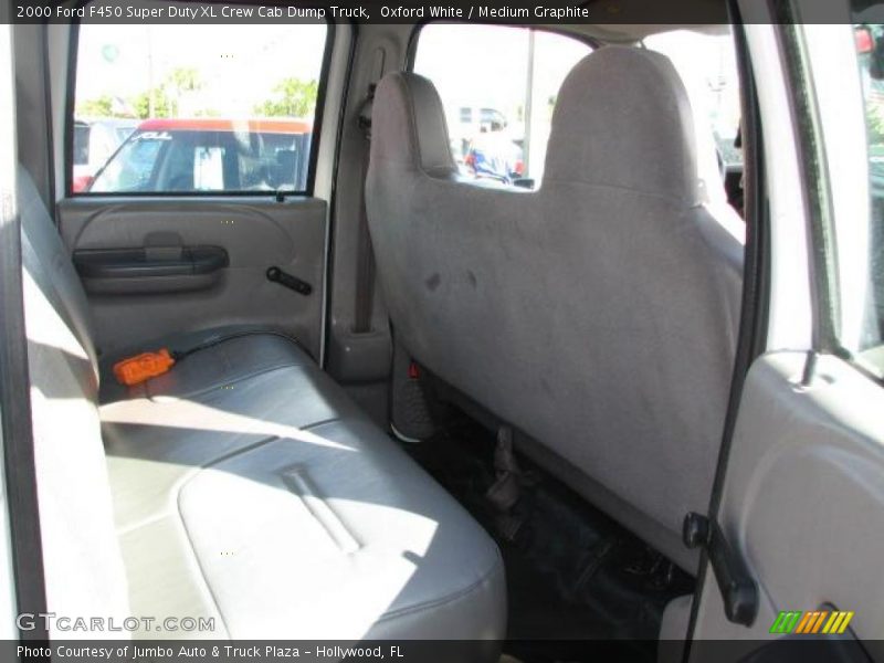 Oxford White / Medium Graphite 2000 Ford F450 Super Duty XL Crew Cab Dump Truck