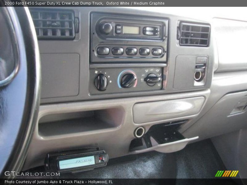 Oxford White / Medium Graphite 2000 Ford F450 Super Duty XL Crew Cab Dump Truck