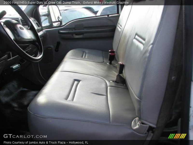 Oxford White / Medium Graphite 2000 Ford F450 Super Duty XL Crew Cab Dump Truck