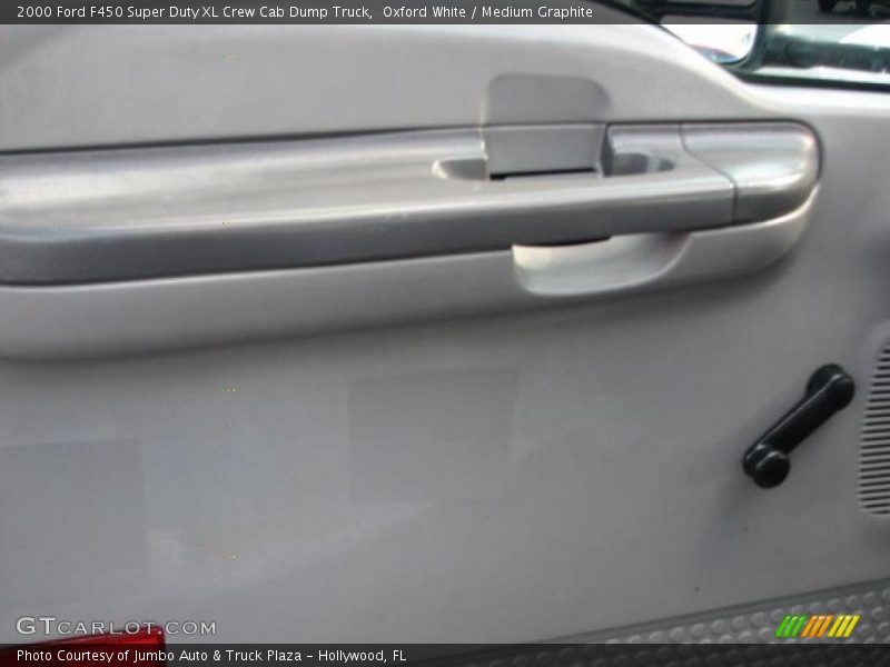 Oxford White / Medium Graphite 2000 Ford F450 Super Duty XL Crew Cab Dump Truck