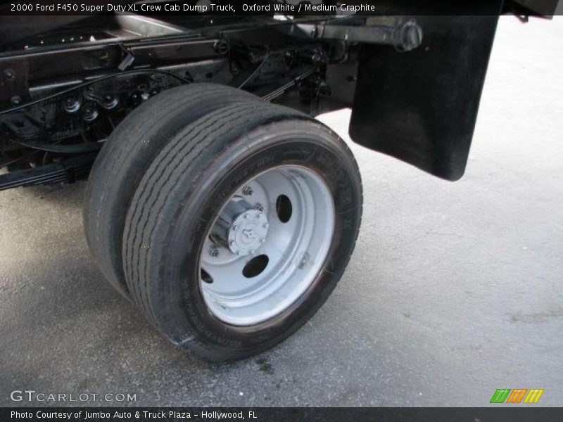 Oxford White / Medium Graphite 2000 Ford F450 Super Duty XL Crew Cab Dump Truck