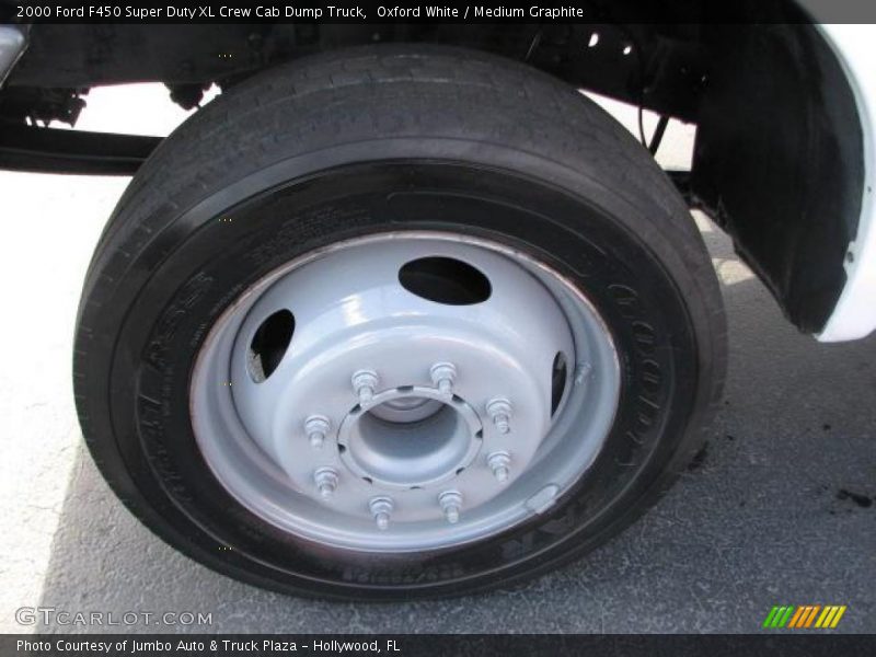 Oxford White / Medium Graphite 2000 Ford F450 Super Duty XL Crew Cab Dump Truck