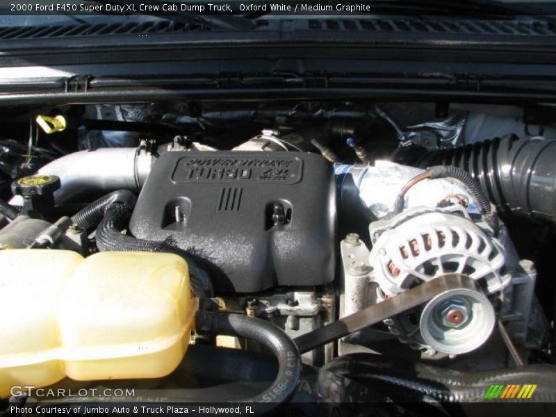Oxford White / Medium Graphite 2000 Ford F450 Super Duty XL Crew Cab Dump Truck
