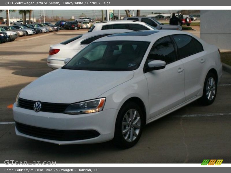Candy White / Cornsilk Beige 2011 Volkswagen Jetta SE Sedan