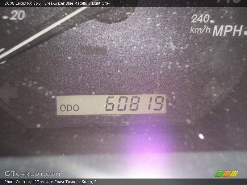 Breakwater Blue Metallic / Light Gray 2008 Lexus RX 350