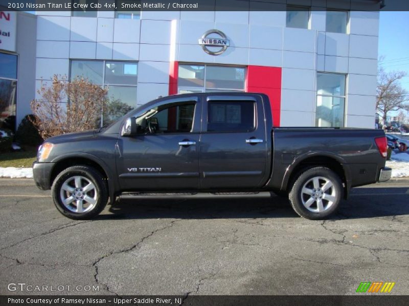 Smoke Metallic / Charcoal 2010 Nissan Titan LE Crew Cab 4x4