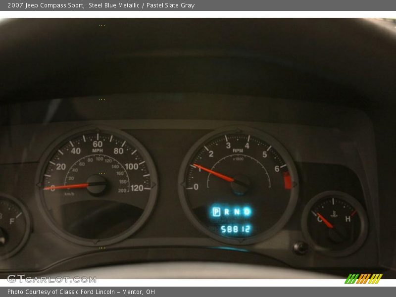 Steel Blue Metallic / Pastel Slate Gray 2007 Jeep Compass Sport