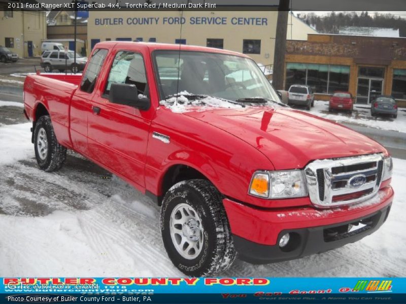 Torch Red / Medium Dark Flint 2011 Ford Ranger XLT SuperCab 4x4