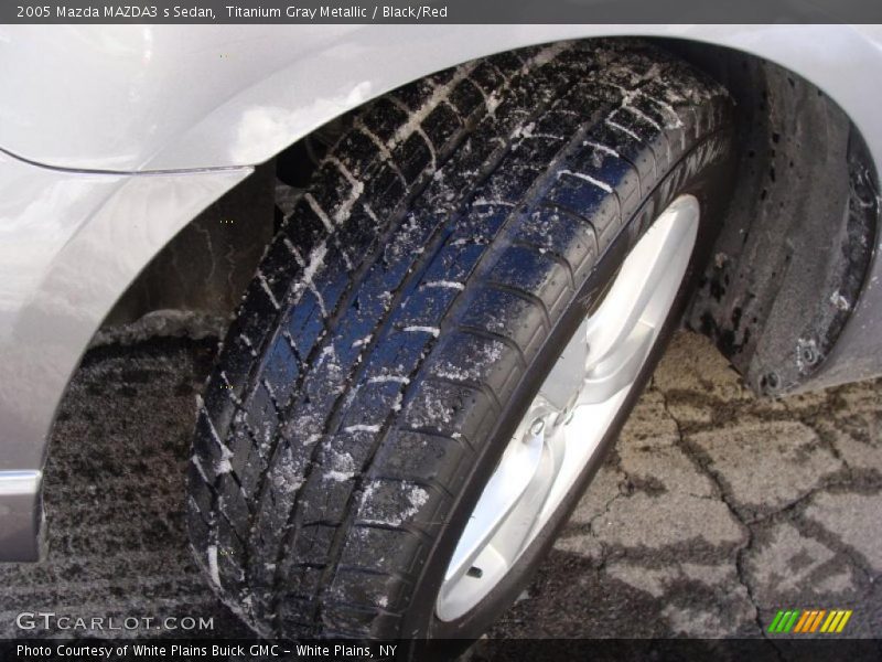Titanium Gray Metallic / Black/Red 2005 Mazda MAZDA3 s Sedan