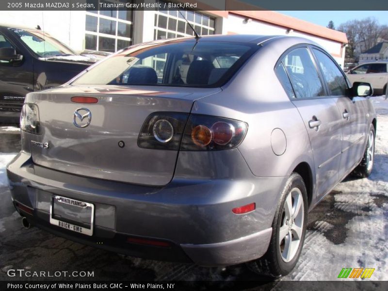 Titanium Gray Metallic / Black/Red 2005 Mazda MAZDA3 s Sedan