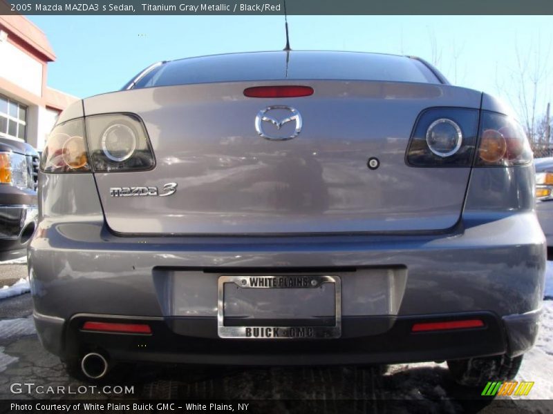 Titanium Gray Metallic / Black/Red 2005 Mazda MAZDA3 s Sedan