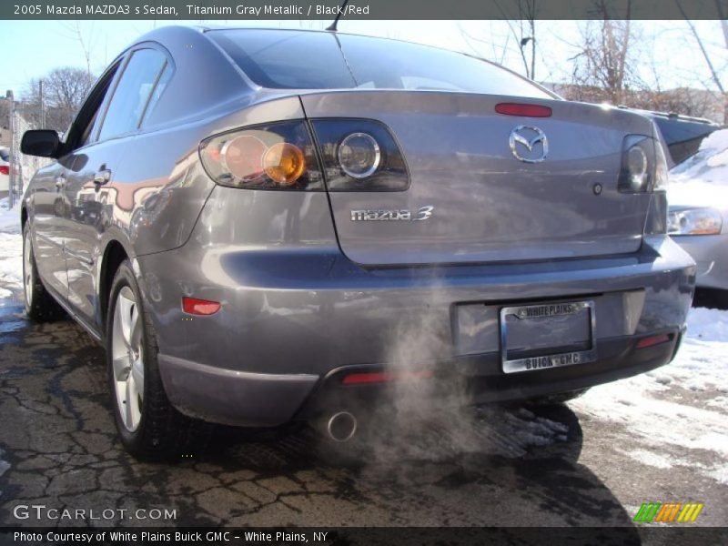 Titanium Gray Metallic / Black/Red 2005 Mazda MAZDA3 s Sedan