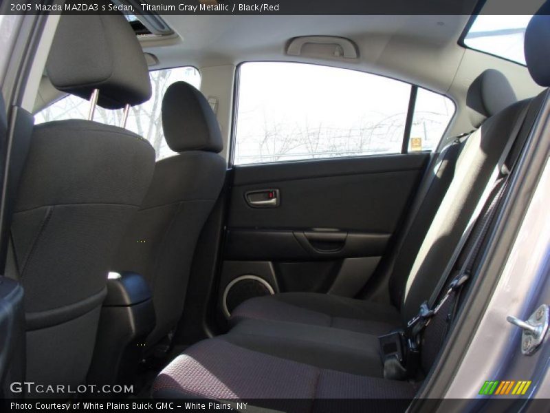 Titanium Gray Metallic / Black/Red 2005 Mazda MAZDA3 s Sedan