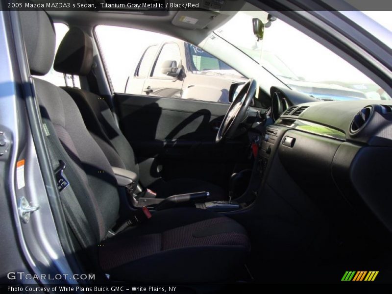 Titanium Gray Metallic / Black/Red 2005 Mazda MAZDA3 s Sedan