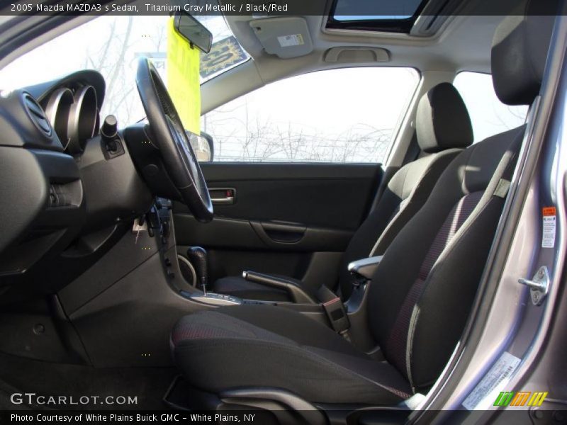 Titanium Gray Metallic / Black/Red 2005 Mazda MAZDA3 s Sedan